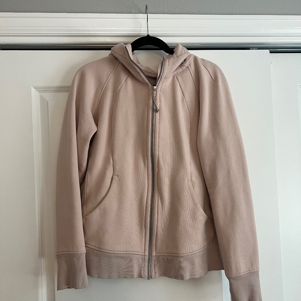 Light Pink Full Length Luluemon Scuba Jacket: 12